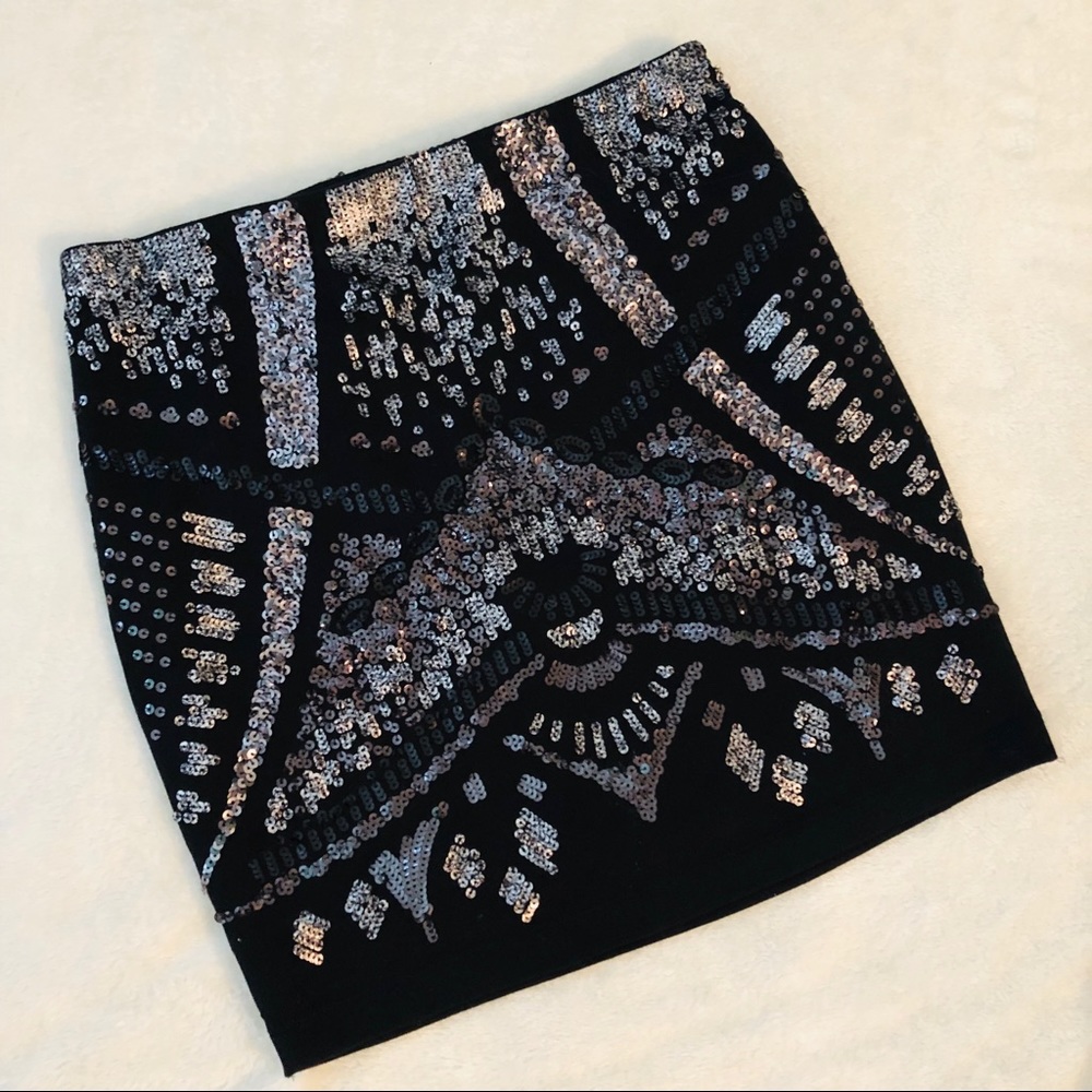 {Express} Sequin Mini Skirt